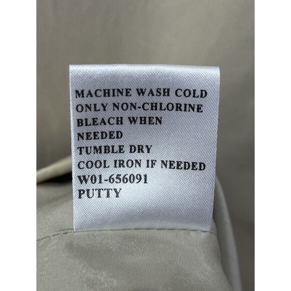 Emme Trench Coat Womens plus size 1X Button front Tan Mid Length - Picture 4 of 9